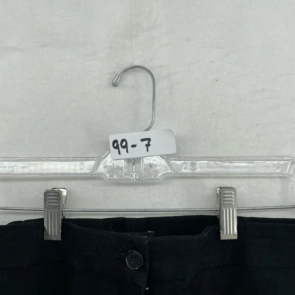 Ann Taylor Pants Women's Sz 8 Black Capri Wide Leg High-Rise Slash Pockets - Picture 10 of 10